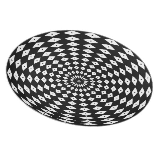 Cool Black and White Plate (Right Side)