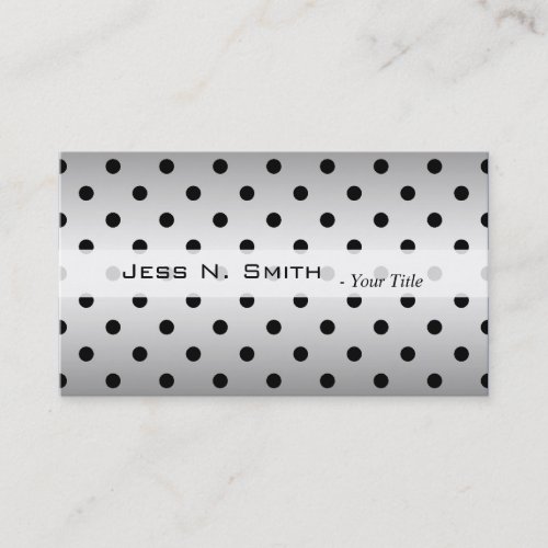 Cool black and white polka dots profile cards business cards