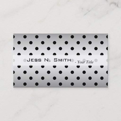Customizable Cool black and white polka dots profile cards business cards