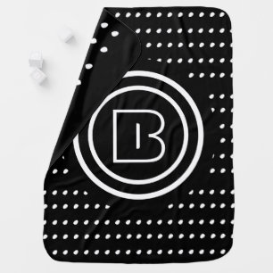 Cool Black and White Rocker Baby Blanket