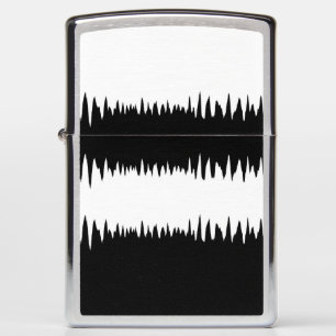 Cool Black and White Striped Pattern Zippo Lighter