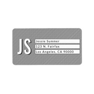 Cool Black and White Stripes Return Address Labels