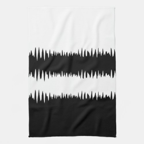 COOL Black and White Stripes Towel