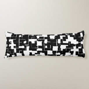 Cool Black and White Trendy Stylish Pattern Body Pillow