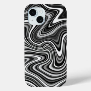 Cool Black and White Unique Pattern iPhone 15 Case