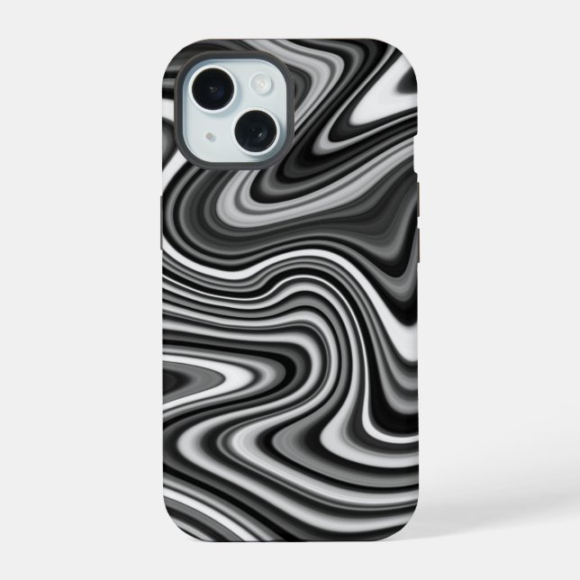 Cool Black and White Unique Pattern Iphone Case (Back)