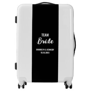Cool Black And White Wedding Mr And Mrs Team Bride Luggage