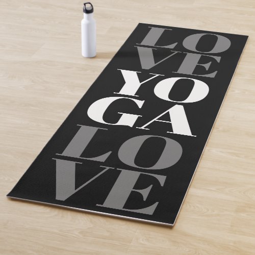 Cool black and white yoga mat for home workout