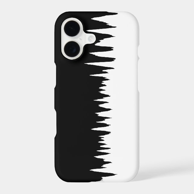 Cool Black and White Zigzag Striped Pattern Iphone Case (Back)