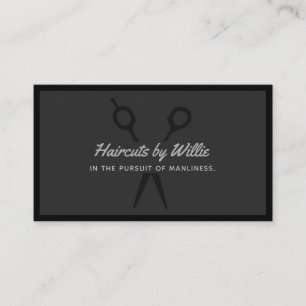 Cool Black Barber Clipper Scissors Business Card