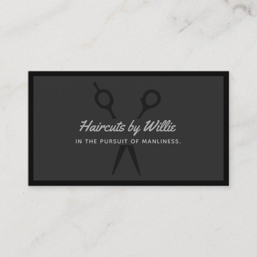 Cool Black Barber Clipper Scissors  Business Card