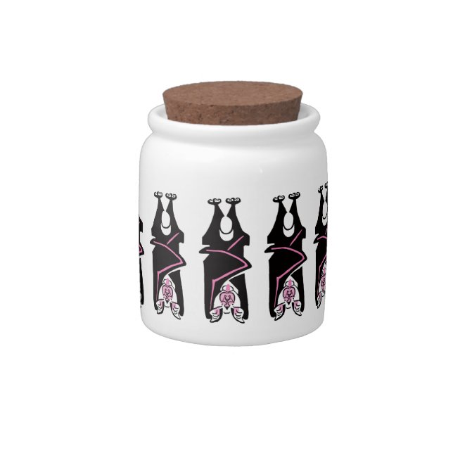 Cool Black BAT - Halloween - Goth - Wildlife - Candy Jar (Right)