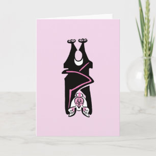 Cool Black BAT - Halloween - Wildlife -Pink Card