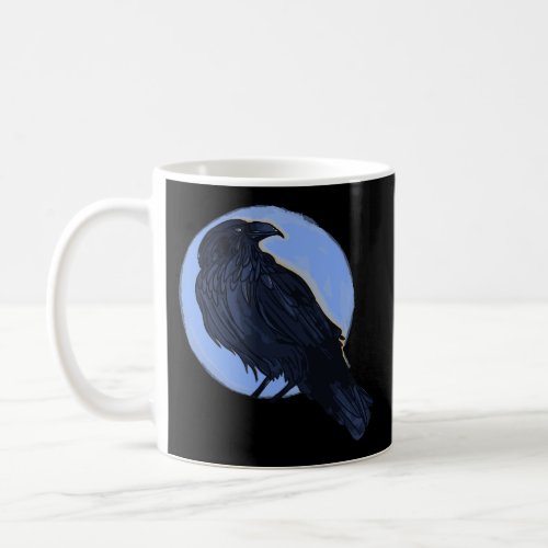 Cool Black Bird Drawing Of A Raven Crow Or Black B Coffee Mug
