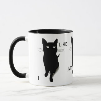 Cool Black Cat Coffee Mug by Dandyland Creations