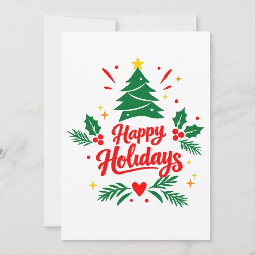 Cool Black Cat in Christmas Sweater Funny Holiday Card