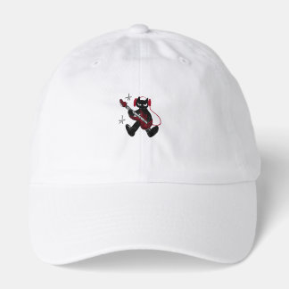 Cool Black Cat Rockstar Playing Electric Guitar  Hat