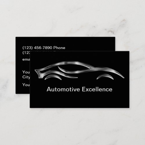 Cool Black Core Automotive Business Cards