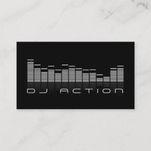 Cool Black DJ Music Club Entertainment Business Card