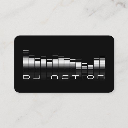 Cool Black DJ Music Club Entertainment Business Card