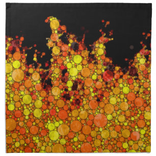Cool Black Fire Flames Napkin