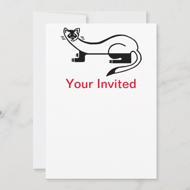 Cool  Black-footed FERRET- Nature -invitation Invitation (Front)