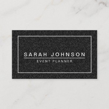 Cool Black Glitter Modern Business Card by CoutureBusiness at Zazzle