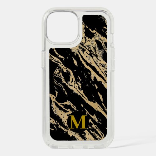 Cool Black Gold Elegant Marble iPhone 15 Case