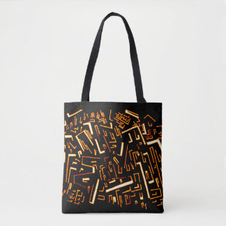 Cool Black Gold Groovy Tote Bag