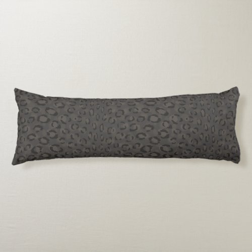 Cool black grey cheetah print monogram body pillow