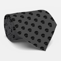 Cool Black Grey Dark Skull Polka Dots Pattern Mens
