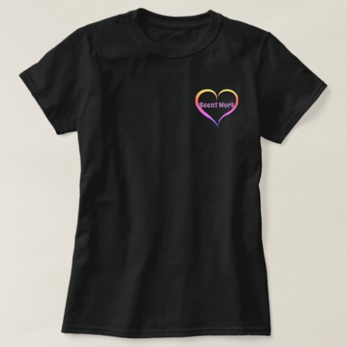 Cool Black Heart Scent Work Pock T_Shirt