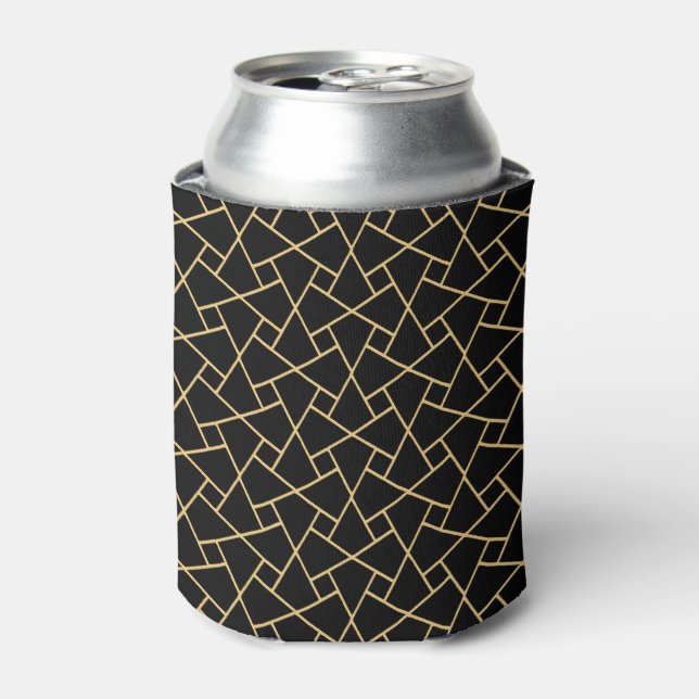 Cool Black Islamic Pattern Can Cooler (Can Front)