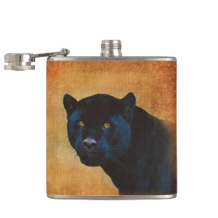 Cool Black Jaguar Panther Wildlife Big Cat Flask