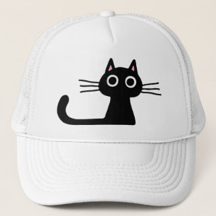 Cool Black Kitty Cat Fun Feline Design Unisex Trucker Hat