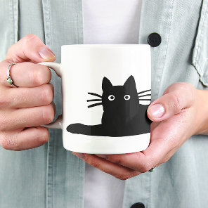 Cool Black Kitty Cat Purrfect Feline Lover's Coffee Mug