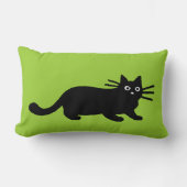 Cool Black Kitty Cats | Funky Felines Pet Lover's Lumbar Pillow (Front)