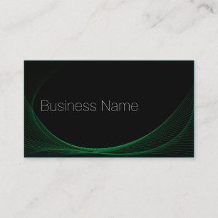 Cool Black & Light Green Wireframe - Business Card