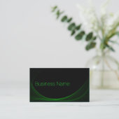 Cool Black & Lime Green Wireframe - Business Card (Standing Front)