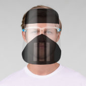 Cool Black Mens Swat Team / Soldier Style Face Shield (Insitu)