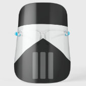 Cool Black Mens Swat Team / Soldier Style Face Shield (Front)