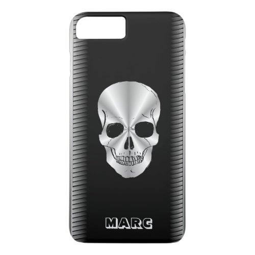 Cool Black Metal And Silver Skull iPhone 8 Plus7 Plus Case