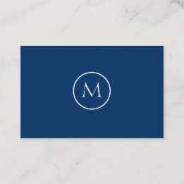 Cool Black Minimalist Monogrammed Elegant Business Card