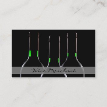 Cool Black Modern Wine Bottle Photo Business Card by ImageAustralia at Zazzle