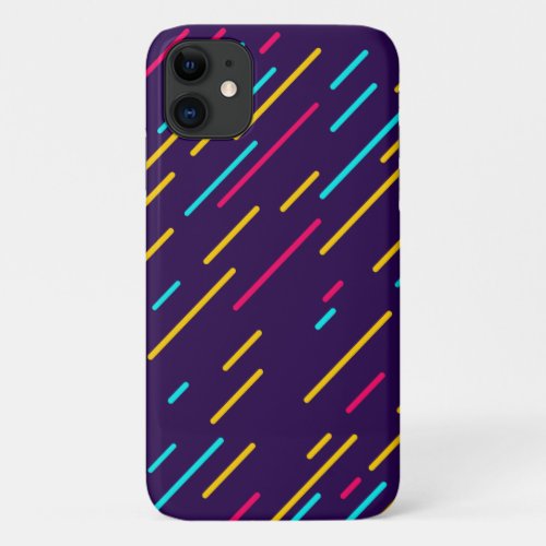 Cool Black Multi Colored Sprinkles iPhone 11 Case