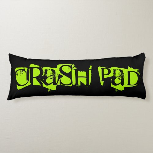 Cool Black  Neon Green Crash Pad Sleep Over Body Pillow