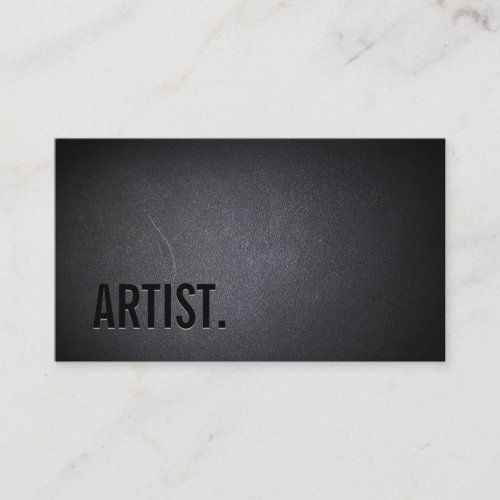 Cool Black Out Artist Dark Business Card