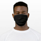 Cool Black Pattern Simple Grey Markings Adult Cloth Face Mask (Worn)
