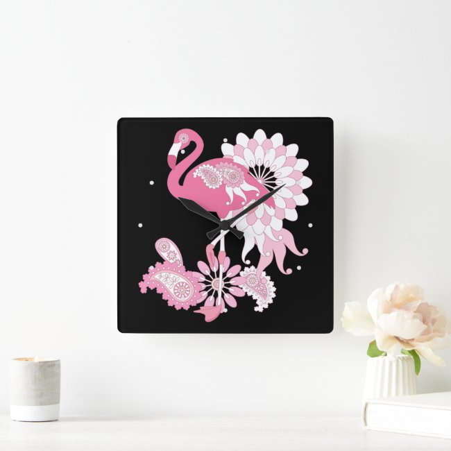 Cool Black Pink Flamingo