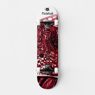Cool Black Red Skateboard